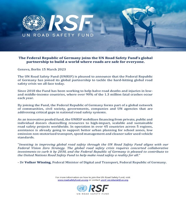 UNRSF Announcement - Germany