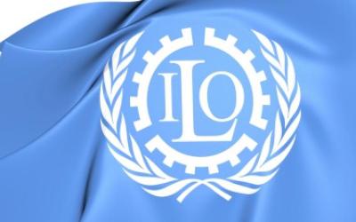A flag of ILO