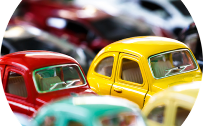 Colourful miniature cars