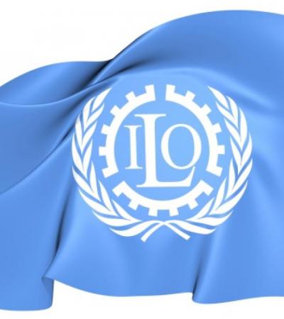 A flag of ILO