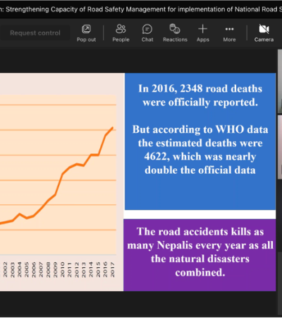 At the UNRSF information session, relevant stakeholders from UNDP, ESCAP, UNRSF and relevant government agencies as well as institutions shared ideas to enhance national capacities in road safety management to reduce the number of fatalities from road crashes in Nepal. 