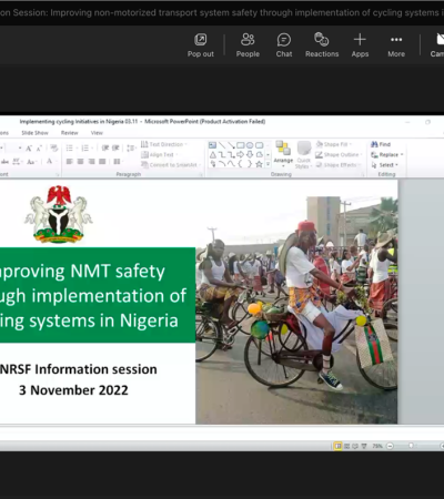 Information Session: Improving non-motorized transport system safety through implementation of cycling systems in Nigeria 